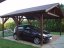 Přístřešek pro 2 automobily - Montáž: S montáží, Příprava střechy: Laťování - hranoly