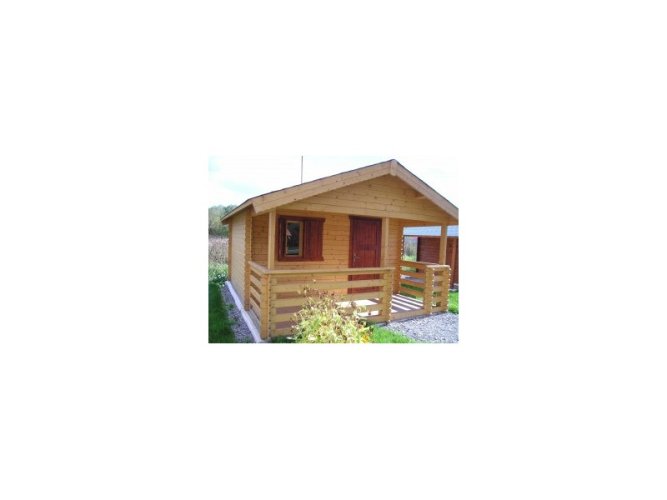 Zahradní domek TYP 155 s terasou (150 cm) - Rozměry: 295 x 295 cm, Tloušťka stěny: Tloušťka stěny 28 mm, Montáž: S montáží, Podlaha: S dřevěnou podlahou 19 mm, Montáž podlahy: S montáží podlahy