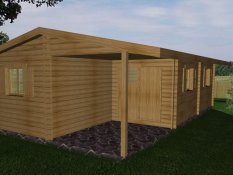 Přízemní rekreační chata Žermanice (5,6 x 10,7 m)
